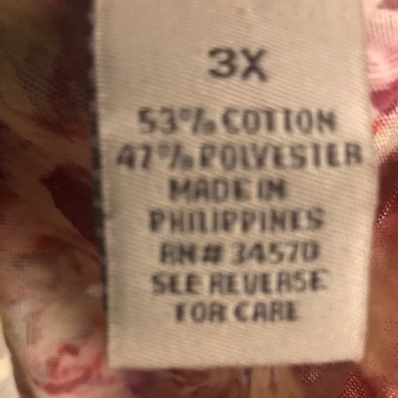 *4/$20* Fresh Floral Fall Colors 3/4 Sleeve Blouse - Picture 5 of 6